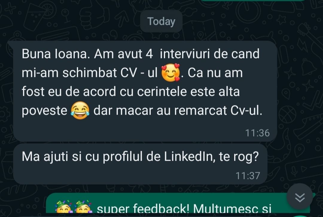 Realizez CV / CV-uri profesionale - de la 100 RON (Curriculum vitae)