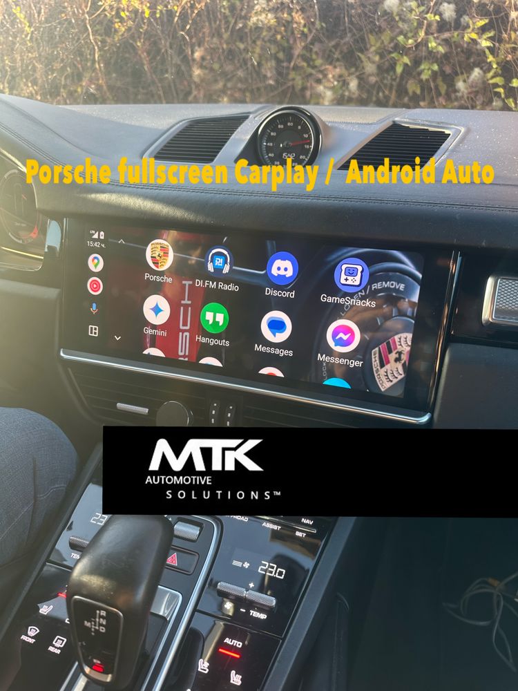 Porsche carplay android auto fullscreen / на цял екран