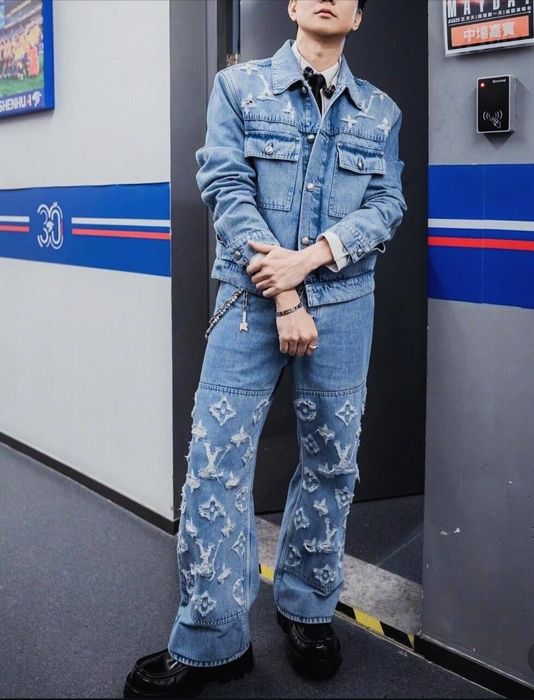 Compleu de blug Louis Vuitton DENIM TRUCKER Jacheta & Pantalon