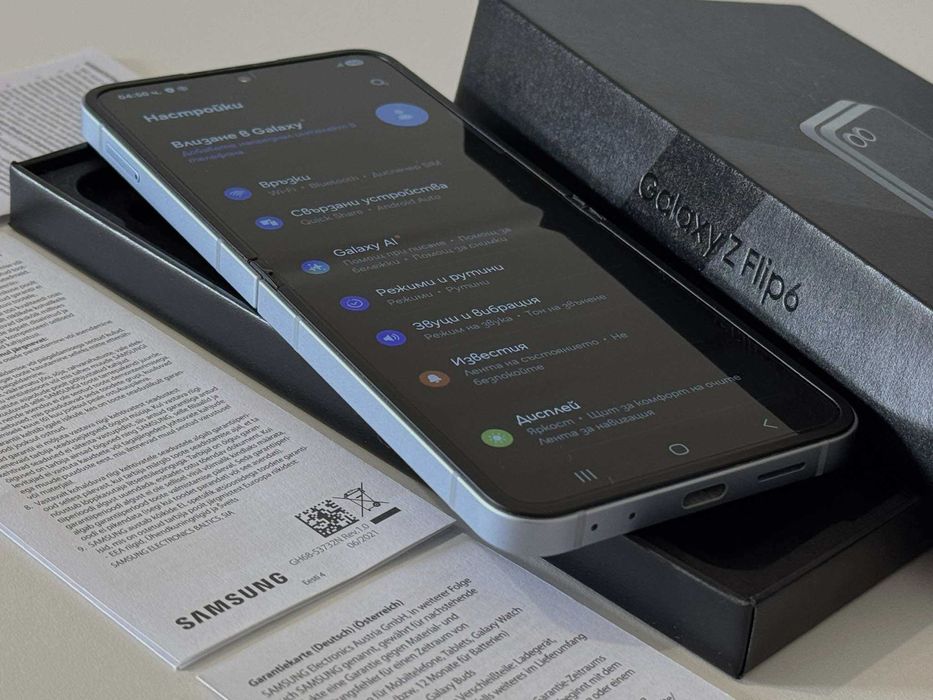 Бартер!Като НОВ!Гаранция! Samsung Galaxy Flip 6 12/256GB Blue (Син)
