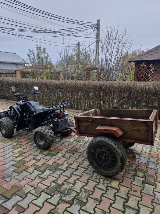 ATV Skiygo cu lama zapada si remorca