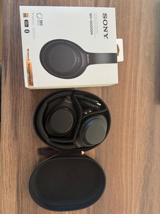 Casti Over the Ear Sony WH-1000XM4B, Wireless, Bluetooth, Noise cancel