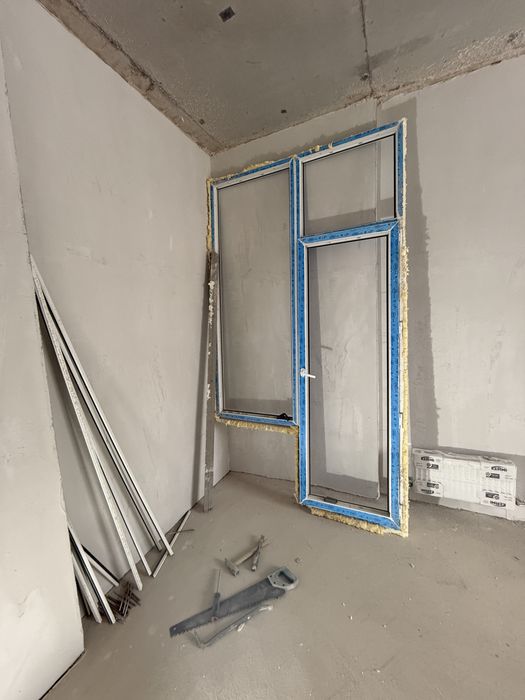 Балконная пара, пластик, дверь