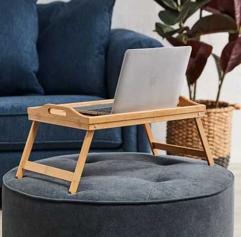 Бамбукова масичка тип поднос за сервиване на закуска в лего