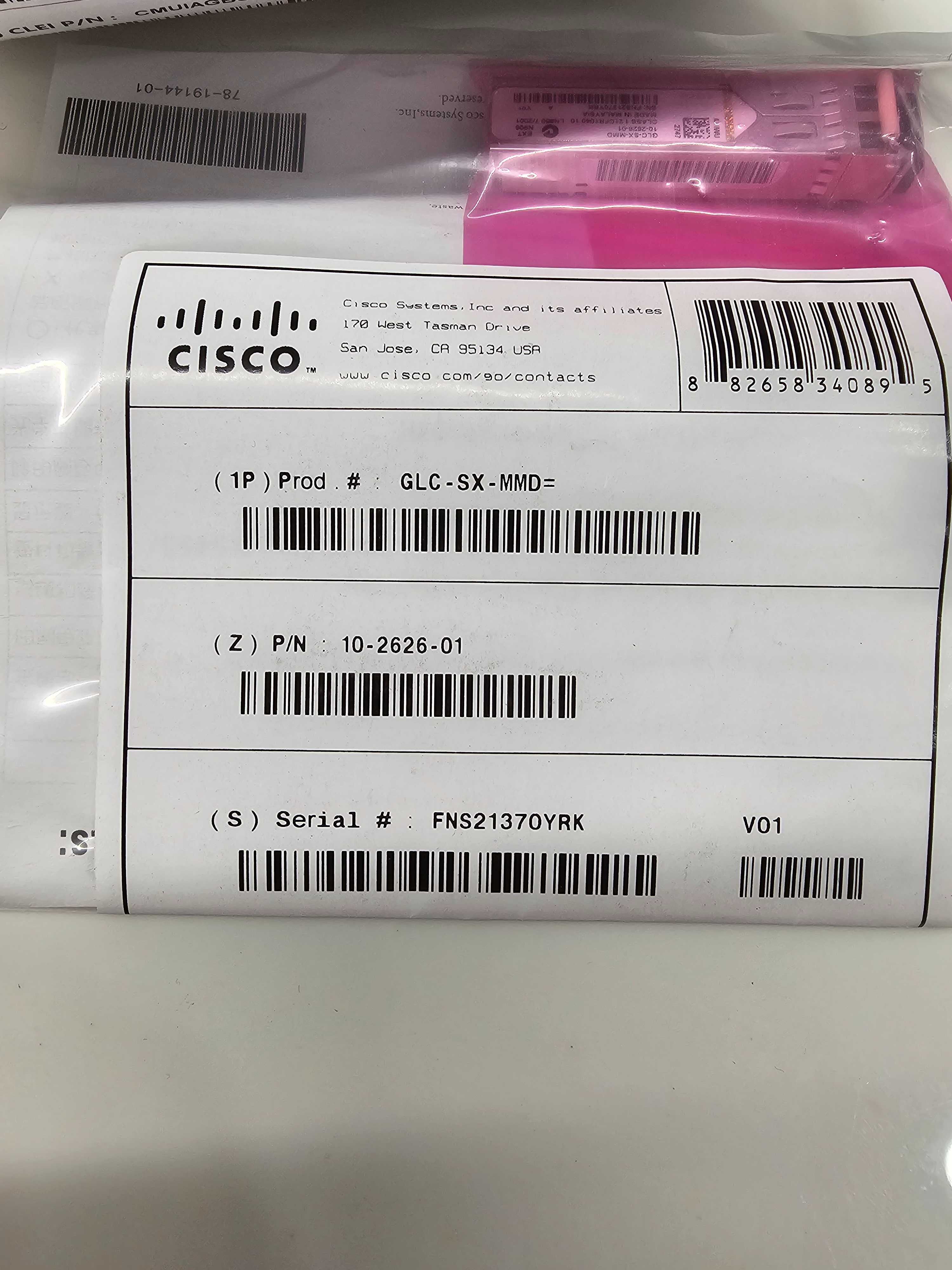 Cisco GLC-SX-MMD= 1000BASE-SX SFP transceiver module, MMF, 850nm, DOM