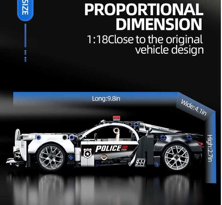 Joc construit SuperCar ToylinX cu 410 piese