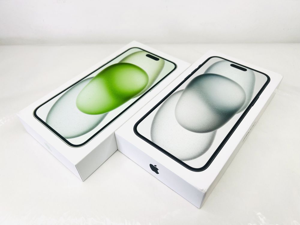 НОВ! Apple iPhone 15 128GB Black / Green Гаранция!