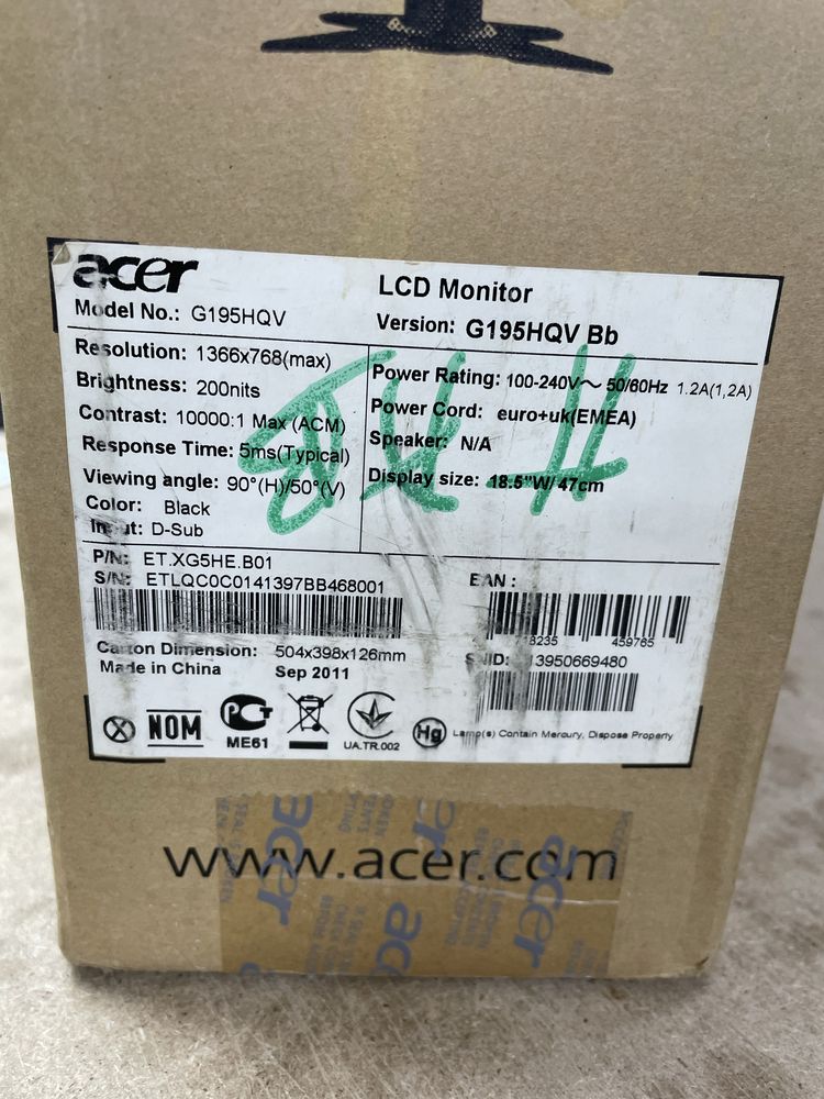 Монитор Acer для компьютера