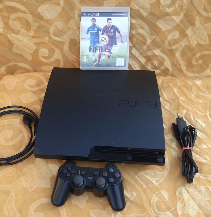 Vând PlayStation 3 slim complet cu fifa 15 în stare bună