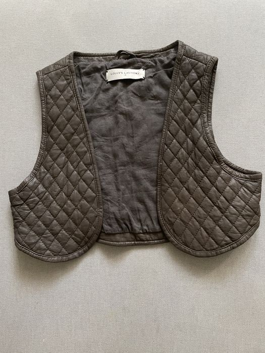 Vesta piele naturala, XS-S, cropped