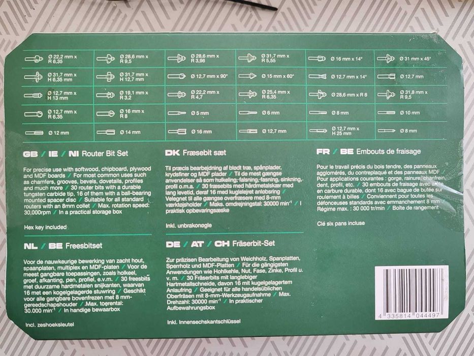 Set 30 freze lemn Parkside