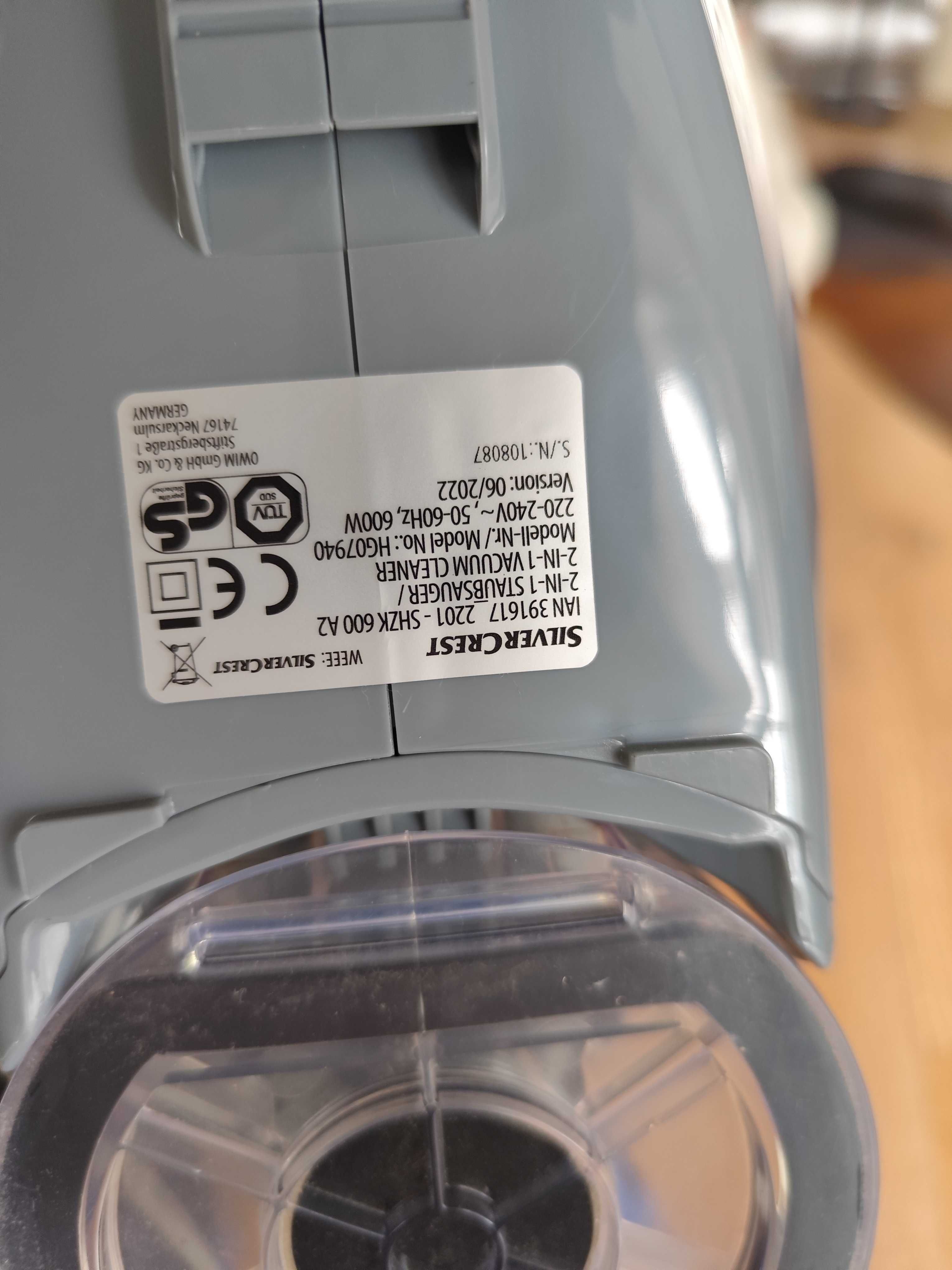 стояща прахосмукачка Silver Crest 600w