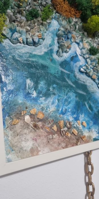 Tablou cu licheni 40x30 realizat manual