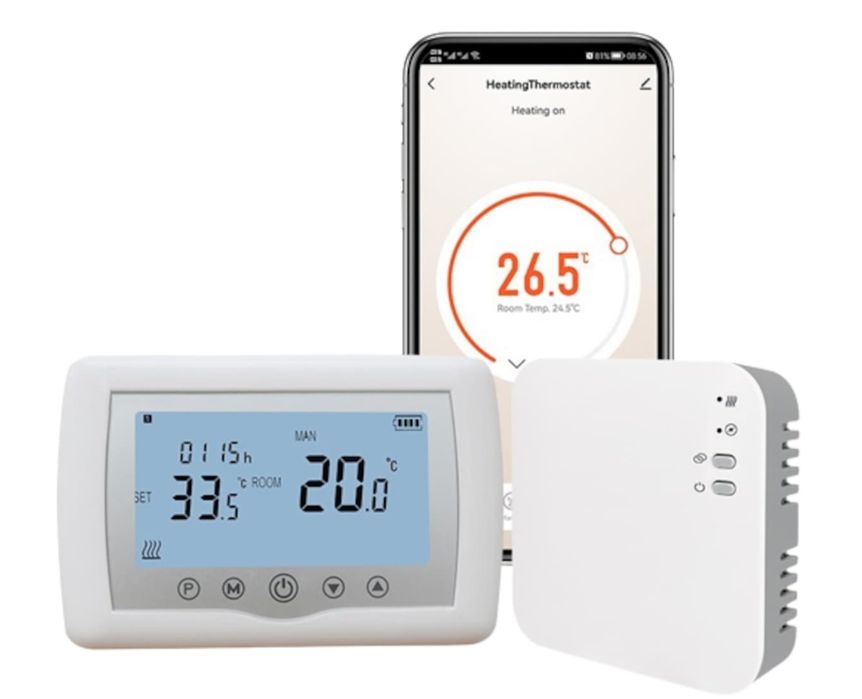 Termostat centrala Smart Wifi aplicatie telefon Google Home SmartLife