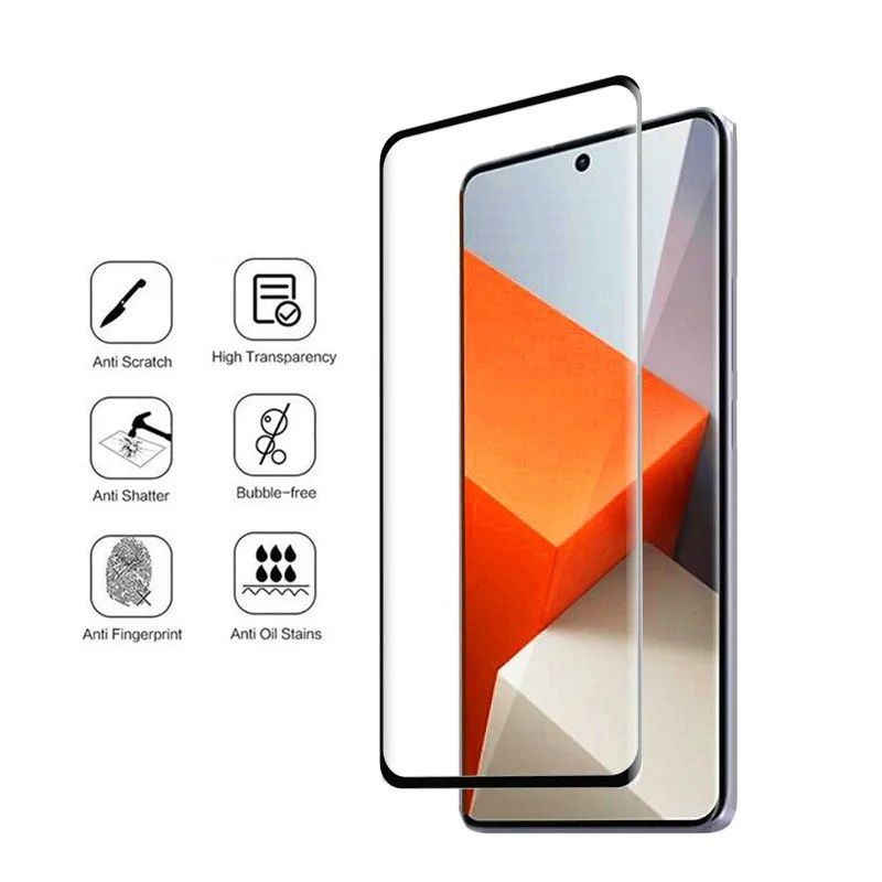 Xiaomi Redmi Note 14 Pro Pro+ 13 Pro+/3D ЦЯЛО ЛЕПИЛО Стъклен протектор