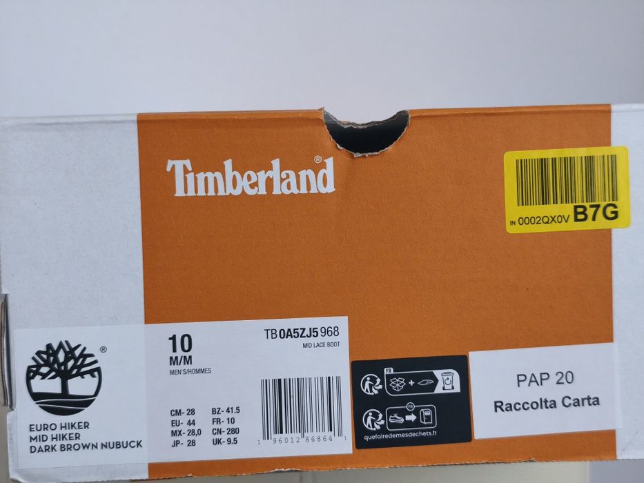 Ghete piele Timberland Euro Hiker 44-45