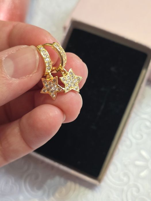 Cercei placati cu aur 14 karate