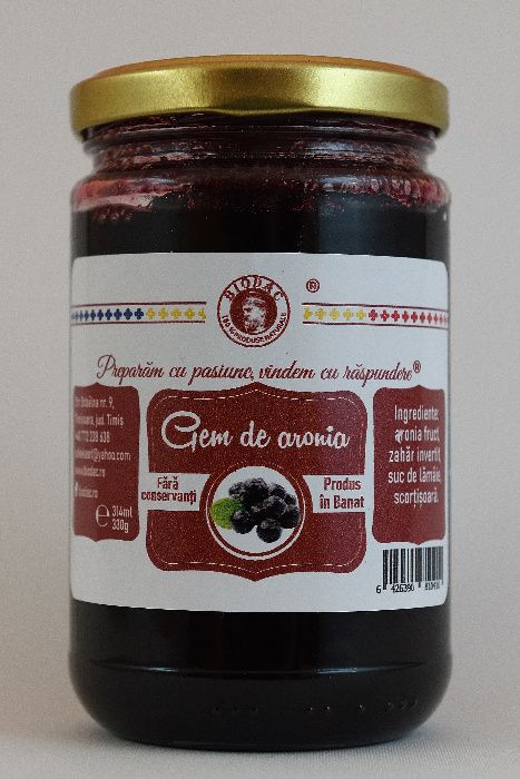 Gem de aronia preparat arhaic, 314ml/330gr