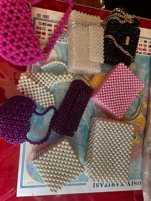 Мунчокдан сумкалар, чидамли бакват ясалган