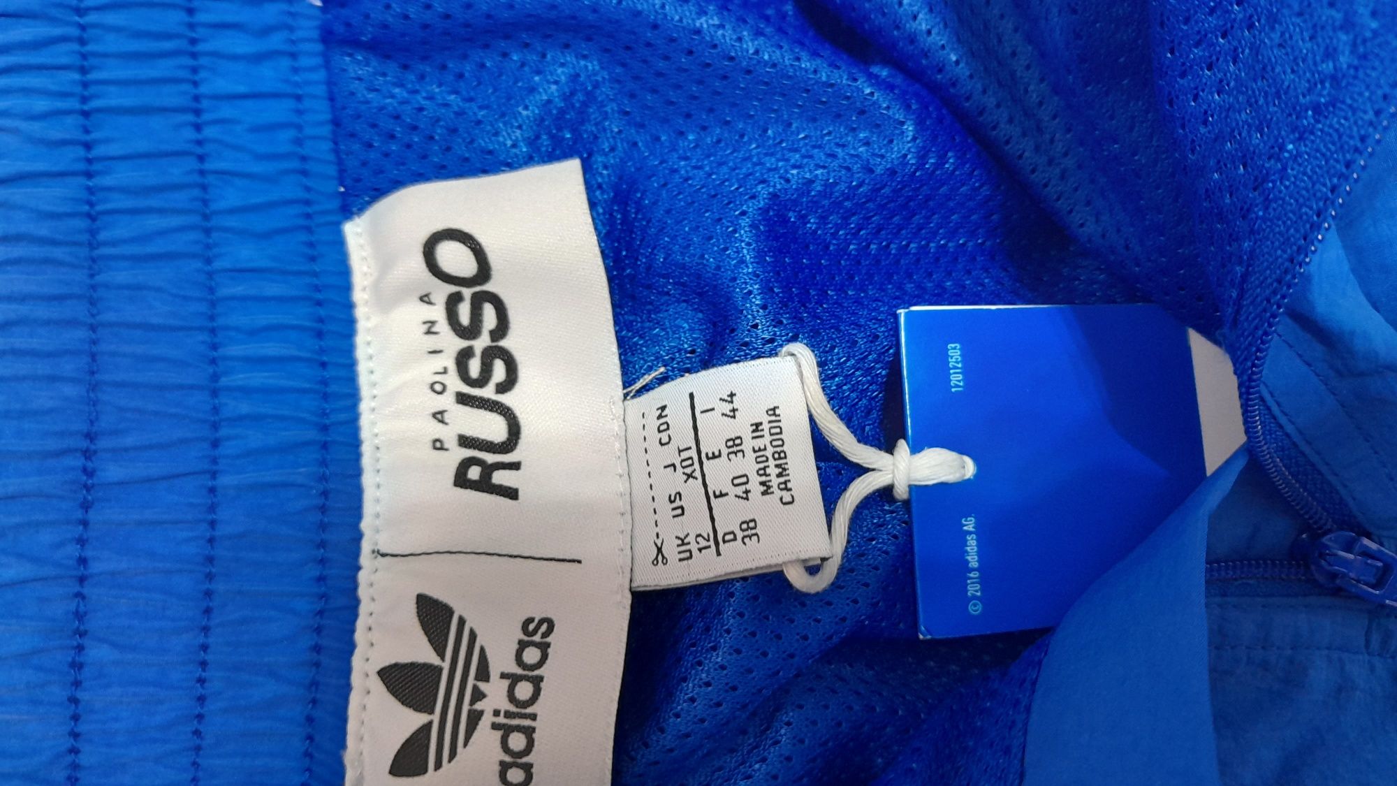 Pantaloni Adidas Paolina Russo nr 38 ,albastru regal,nou nopți cu etic