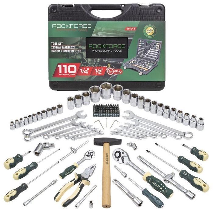 Гедоре 1/2” и 1/4” 110 части RockForce