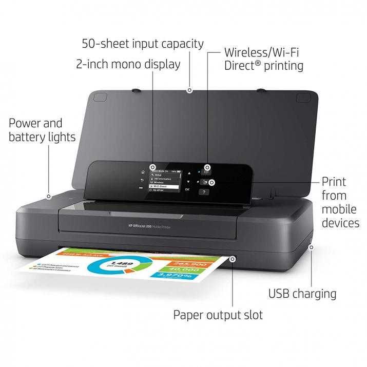 Преносим мастиленоструен принтер HP OfficeJet 200 Mobile Printer