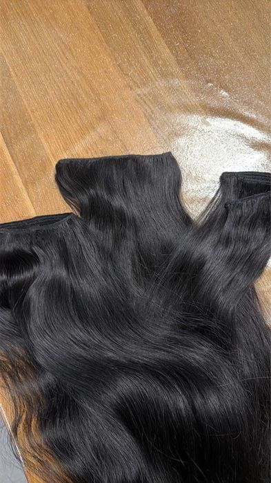 100% естествена славянска коса 170гр.50см