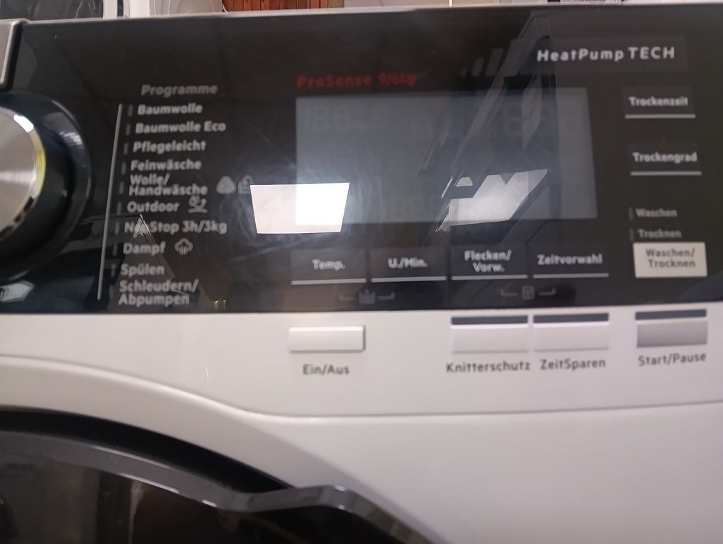 Пералня със сушилня с термопомпа АЕГ Aeg  9/6 кг  2 години гаранция!