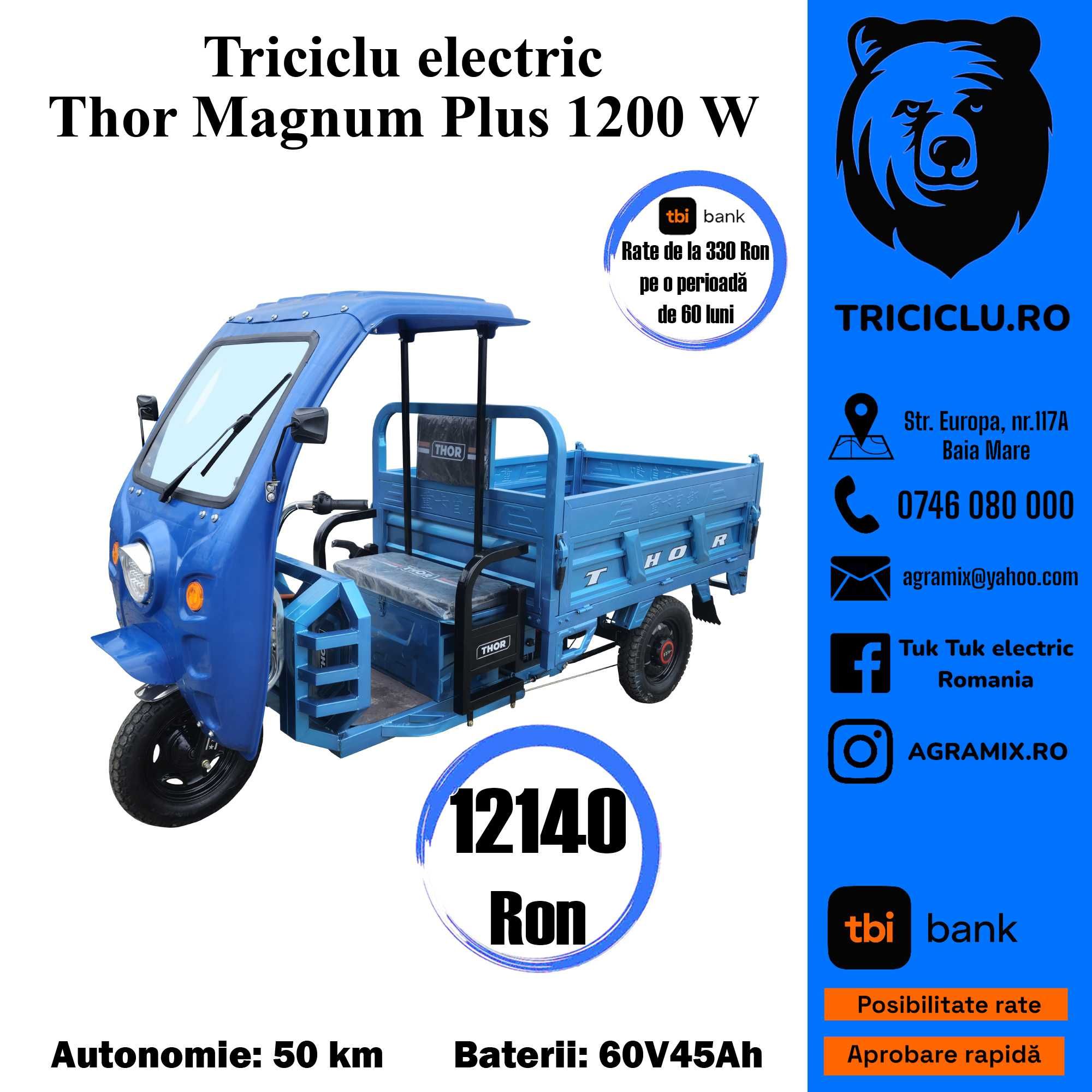 Triciclu marca Thor model Magnum-2 1200W, noua Agramix