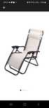 Sezlong/Scaun pliant Kring Siesta, cu tetiera, 165x65x113 cm, bej