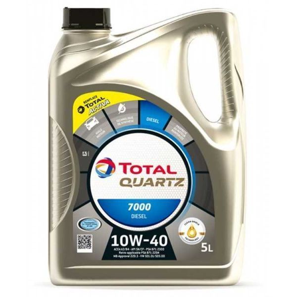 Масло за автомобили TOTAL QUARTZ 7000 DIESEL 10W-40 5L