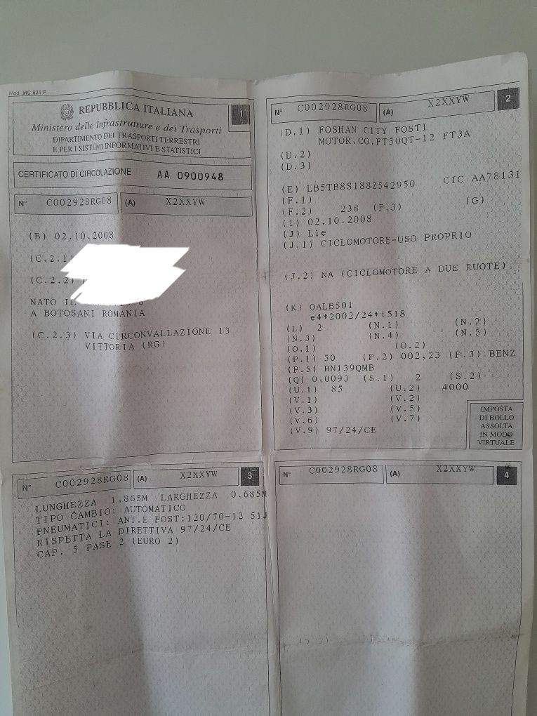 Vând motor achiziționat nou