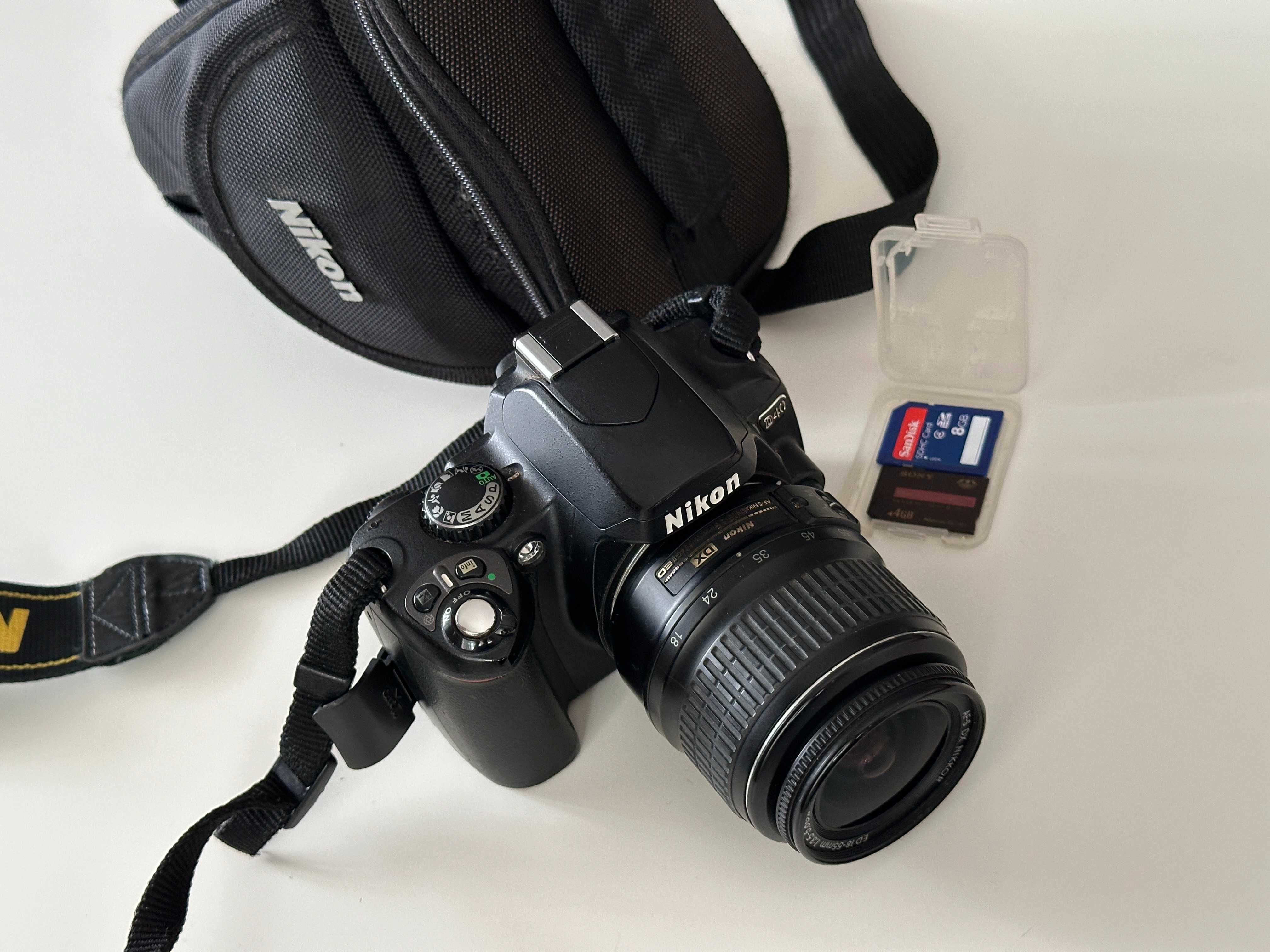 Aparat foto DSLR Nikon D40 + obiectiv AF-S Nikkor 18-55mm