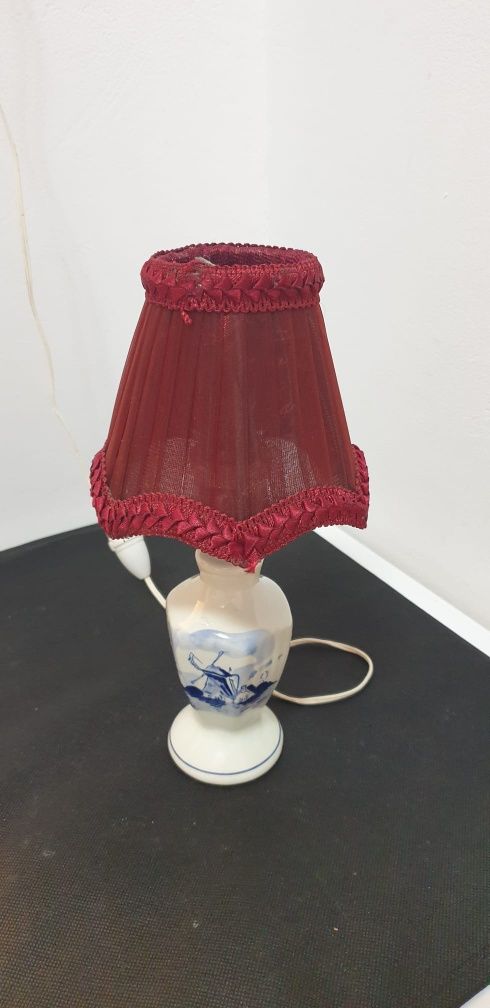 Lampa veioza vintage colectie ceramica Delft Olanda 1950