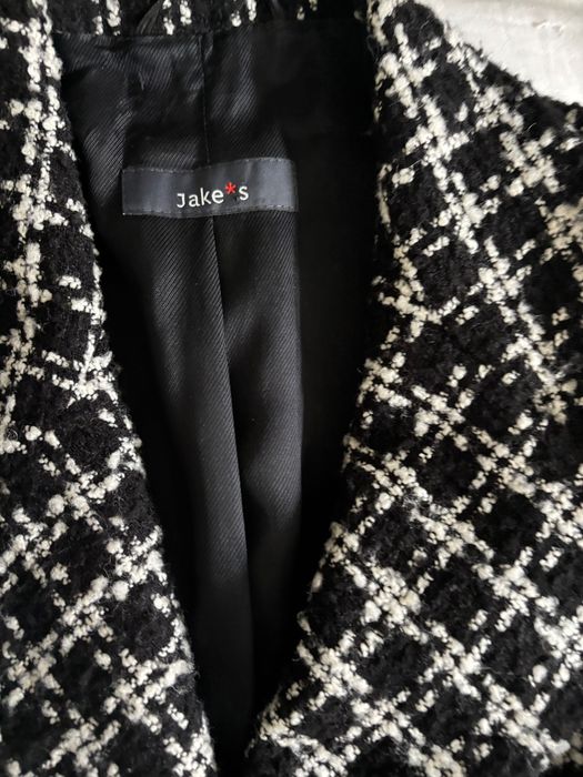 Палто Jake*S Бяло и Черно