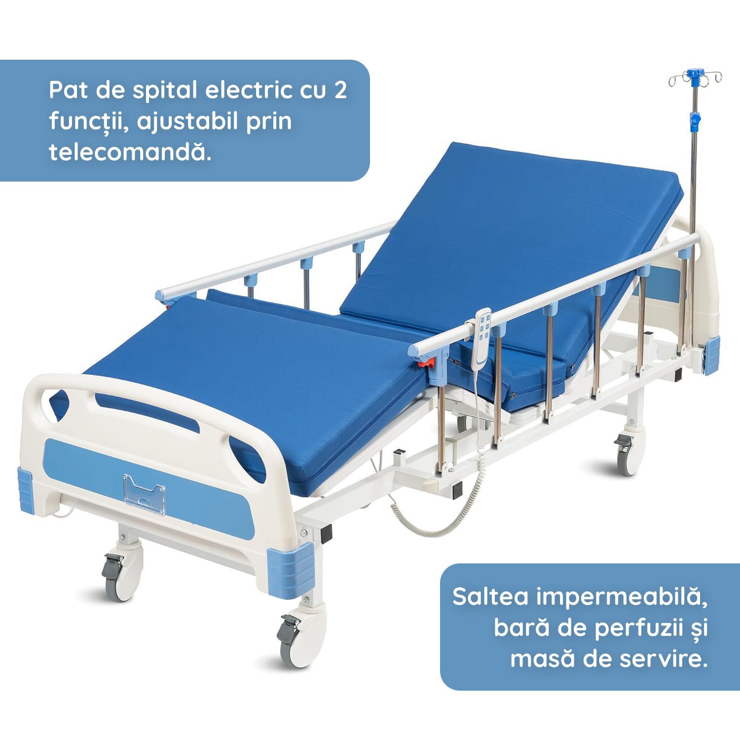 Vânzare pat medical NOU electric cu telecomanda pt ingrijire batrani