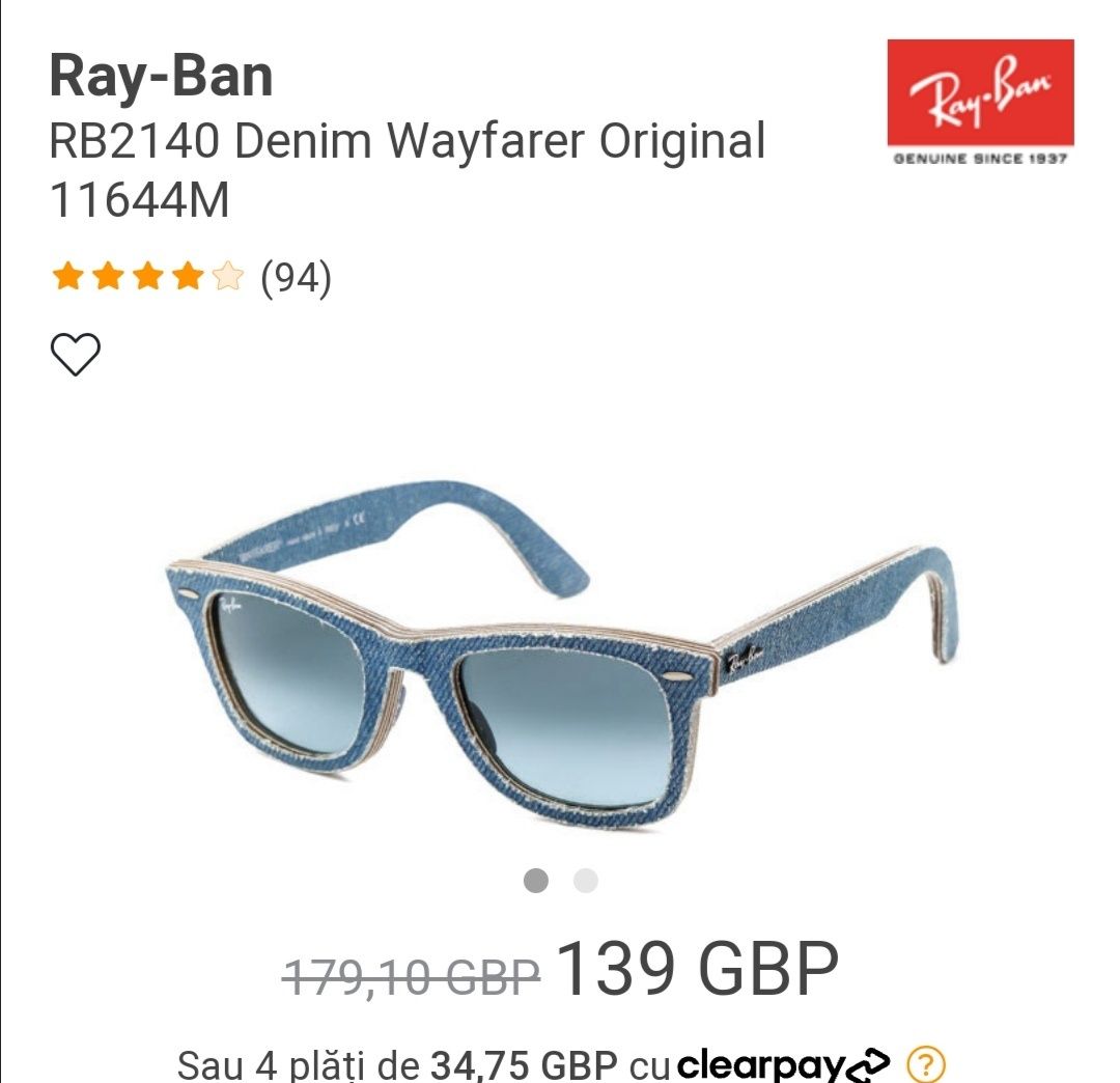 Rama ochelari Ray Ban Denim