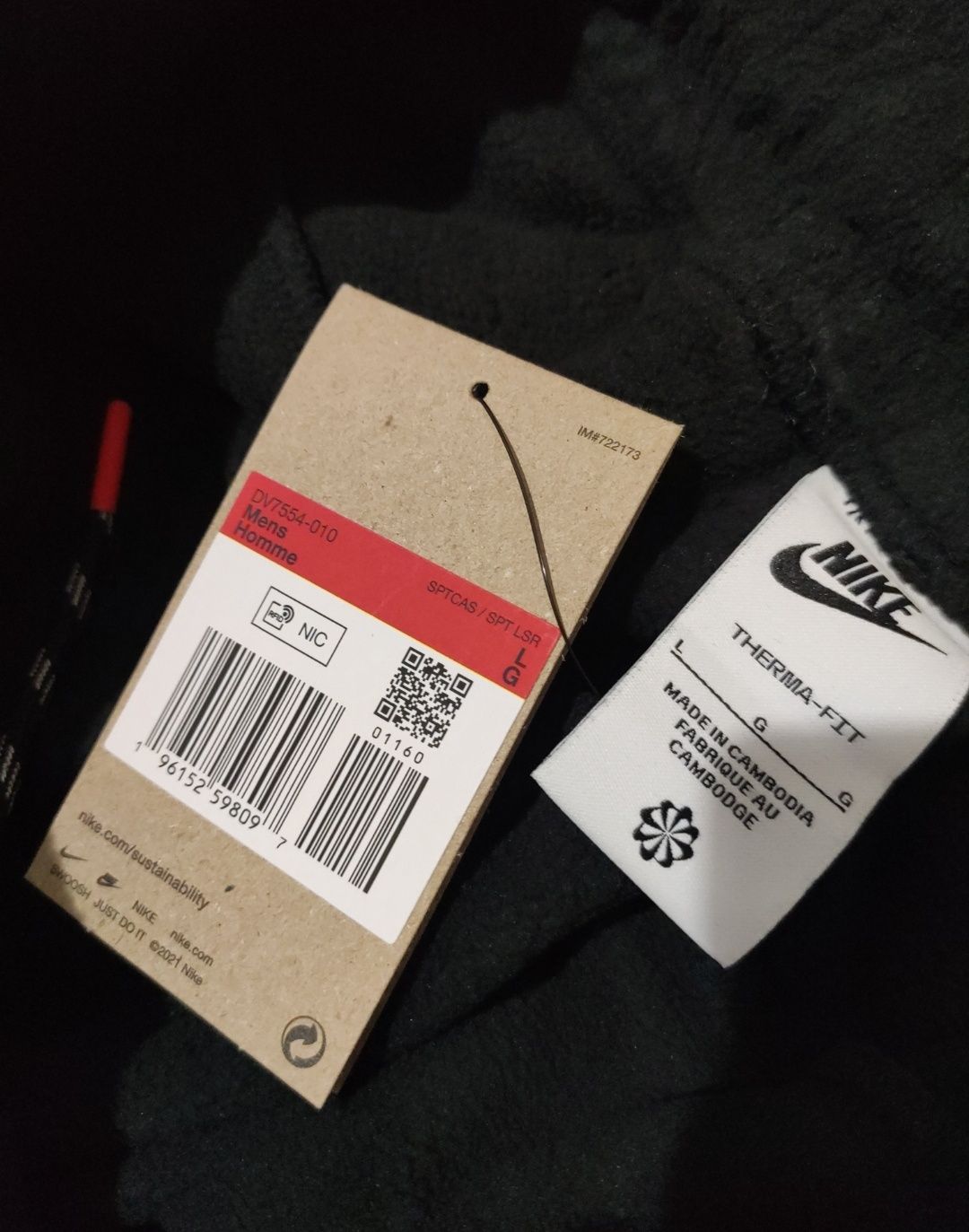 Pantaloni groși Nike Air Max Therma-fit fleece mărimea L