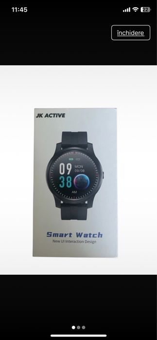 Ceas Smartwatch si bratara Fitness,2in1,FullTouch,pentru IOS/Android