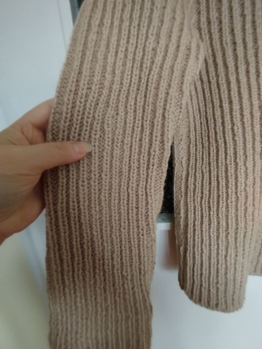 Памучна ръчно плетена блуза л размер