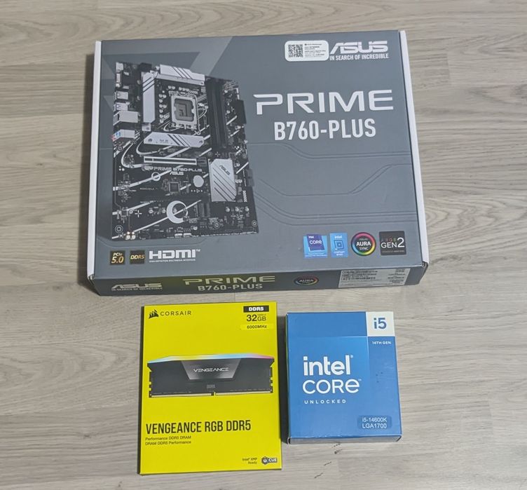 kit i5 14600K + B760 + 32GB DDR5 6000 MT/s nou