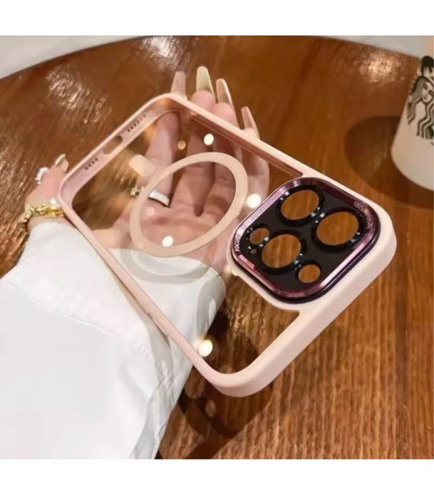 Iphone 14/15/16/17 PLUS PRO MAX Husa Magsafe Spate Fumuriu Protect Ca