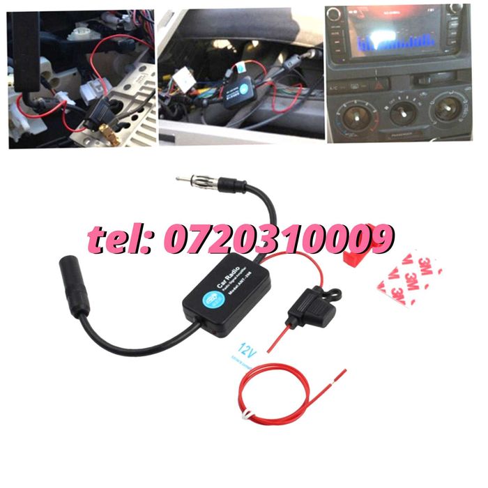 Amplificator De Semnal Antena Radio Auto Camioane Etc Fm 12v