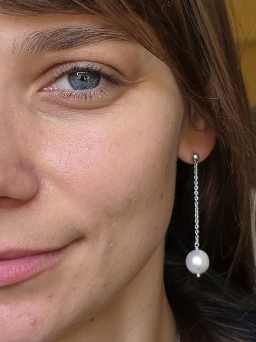 Сребърни обеци от перли