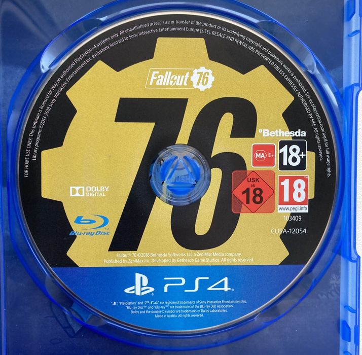 диск с игрой Fallout 76 на PS4