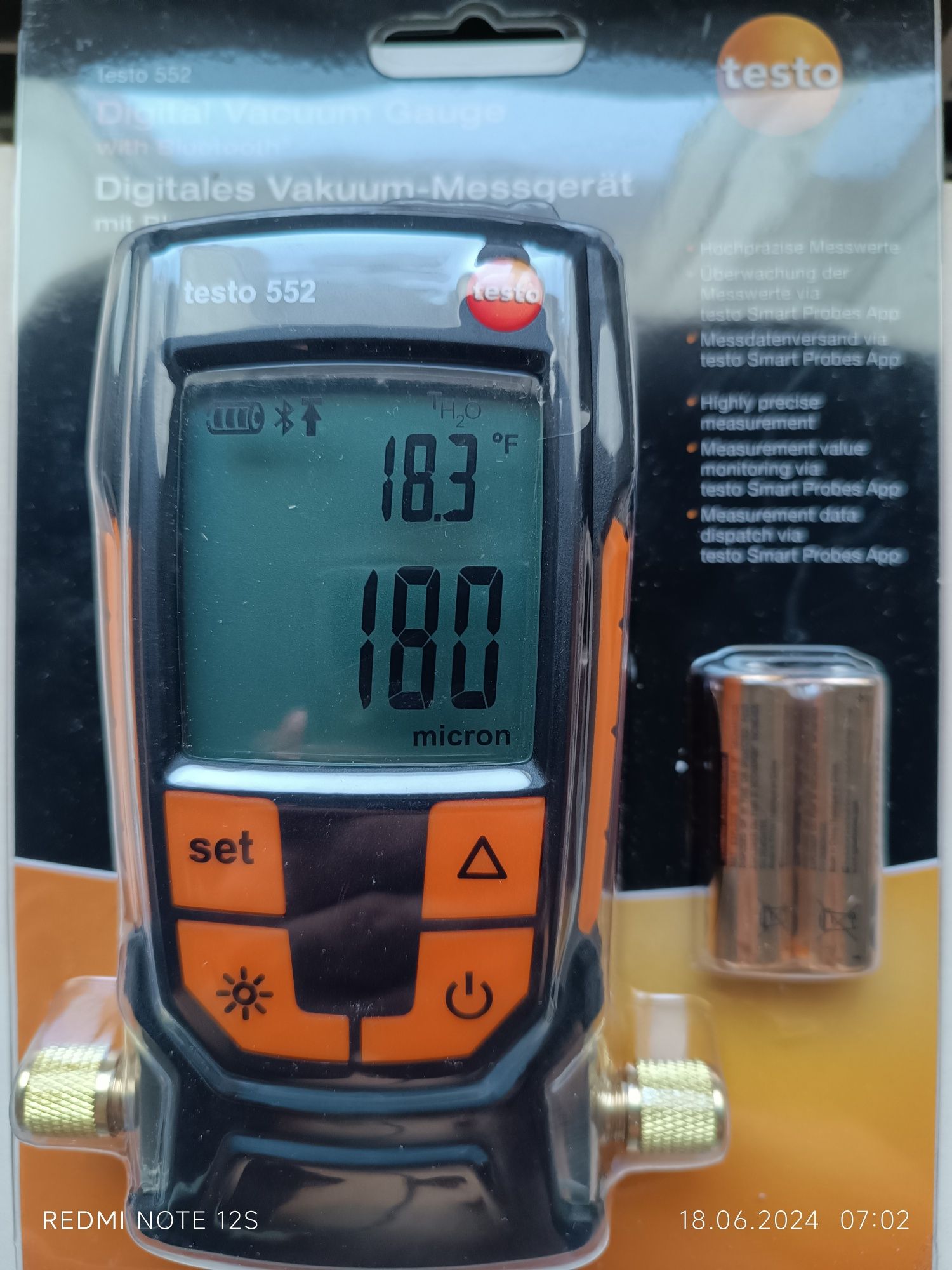 Вакуумметр Testo 552