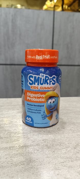 The Smurfs kids gummy digestive probiotic 40 gummies