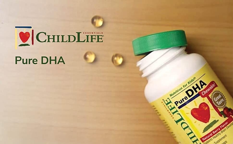Омега для детей (Pure DHA Chewable), ChildLife, ягоды, 90 гелевых
