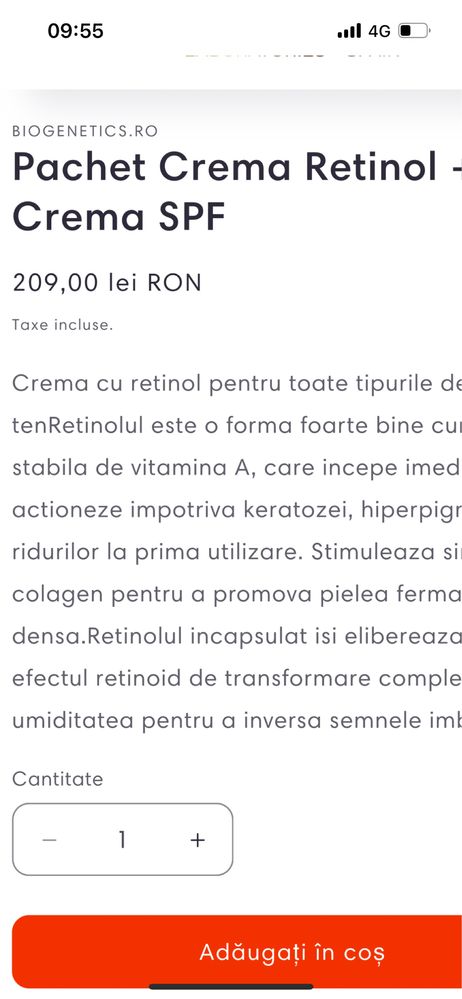 Set crema fata Spf 50 si crema cu colagen si acid hialuronic