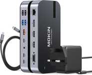 USB C Docking Station 16 в 1 с 65W захранване Mokin
